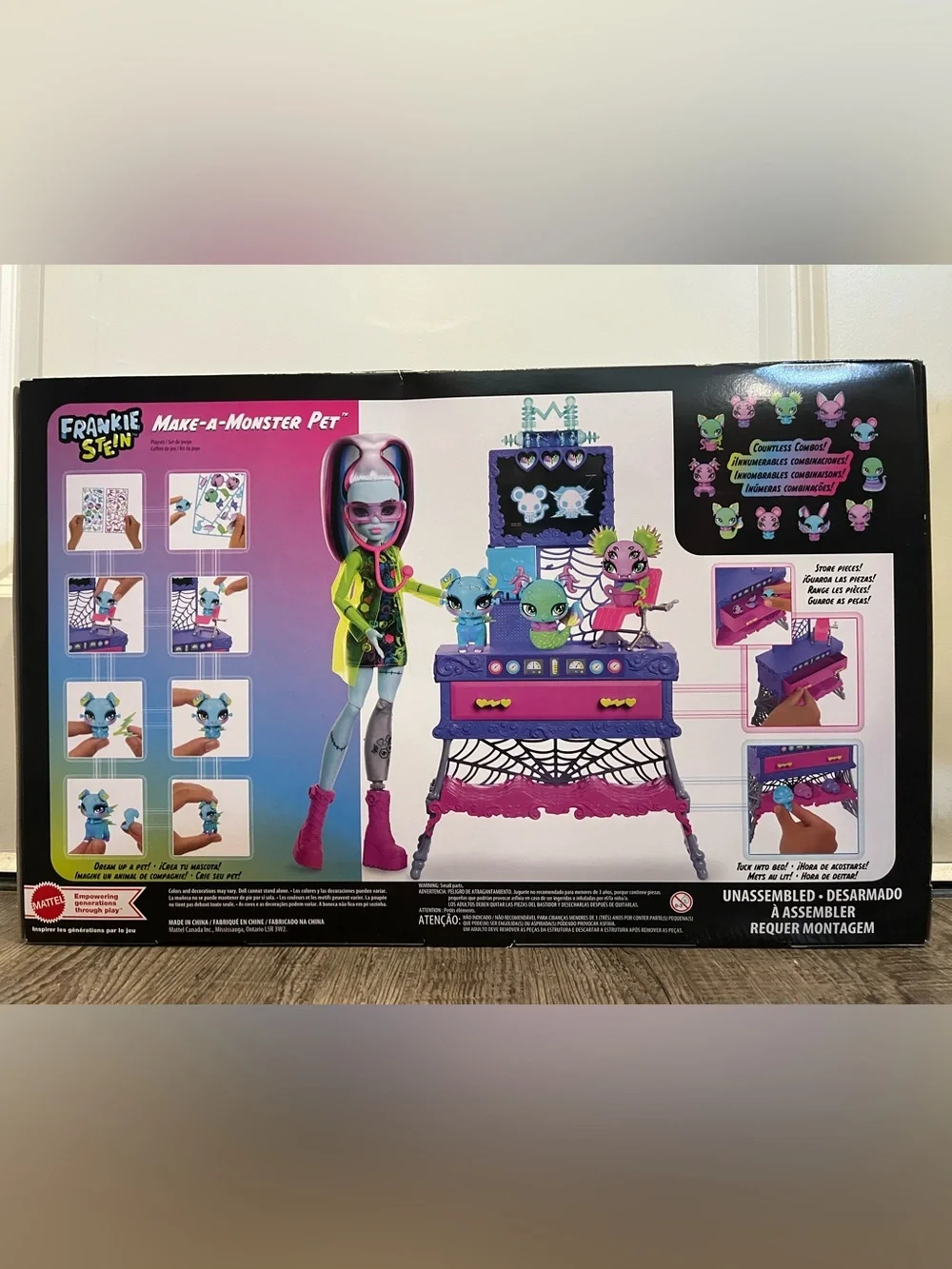 Mattel Monster High Frankie Stein Make-a-Monster Pet Doll Playset New